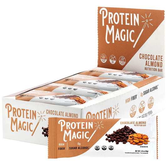 Chocolate Almond Protein Bars Pack – (12 Bars)