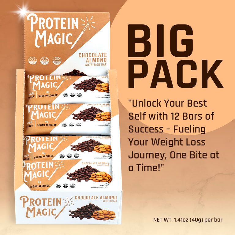 Chocolate Almond  Protein Bars Pack – (12 Bars)