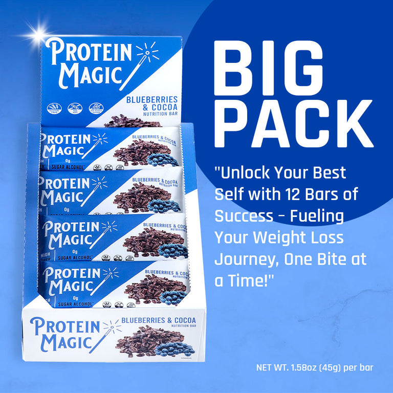Blueberries & Cocoa Protein Bars pack – (12 Bars)